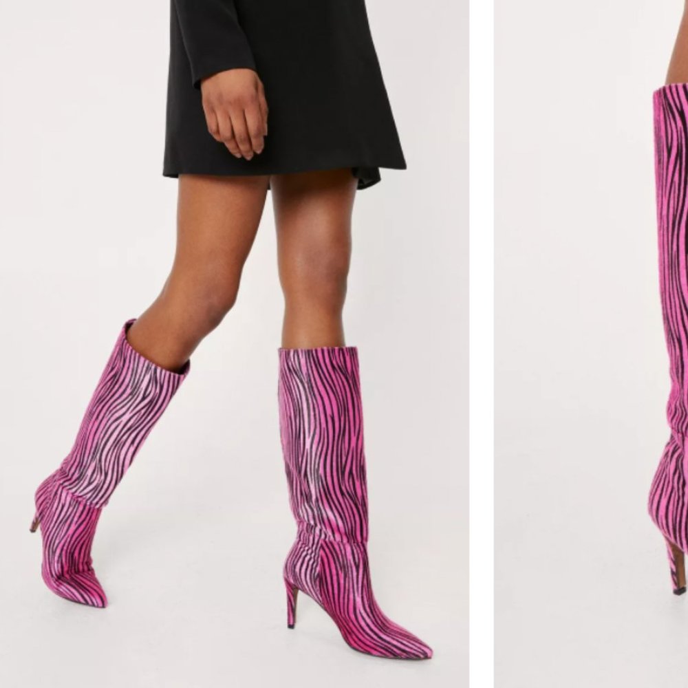 Pink Zebra Boots
